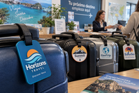 Etiquetas de PVC 2D personalizadas para agencias de viajes