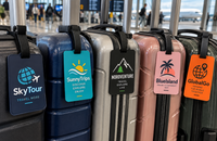 Etiquetas de PVC personalizadas para maletas, mochilas y equipaje