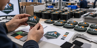 Muestra y producción de parches personalizados antes de la fabricación final Muestra y producción de parches personalizados antes de la fabricación final