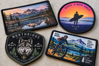 Parches impresos personalizados con diseños complejos y degradados