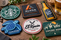 Posavasos de PVC personalizados a medida con diferentes formas, colores y relieves